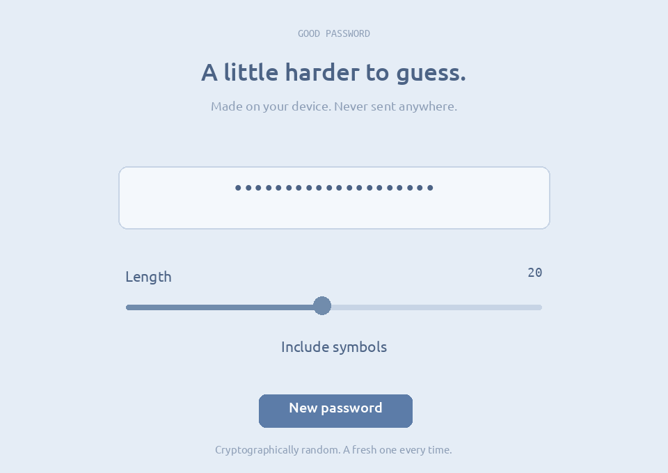 Good Password project preview
